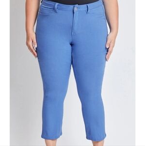 NWT YMI Hyperstretched High Waist Cropped Pants Jewel Tone Sporty Size 1X